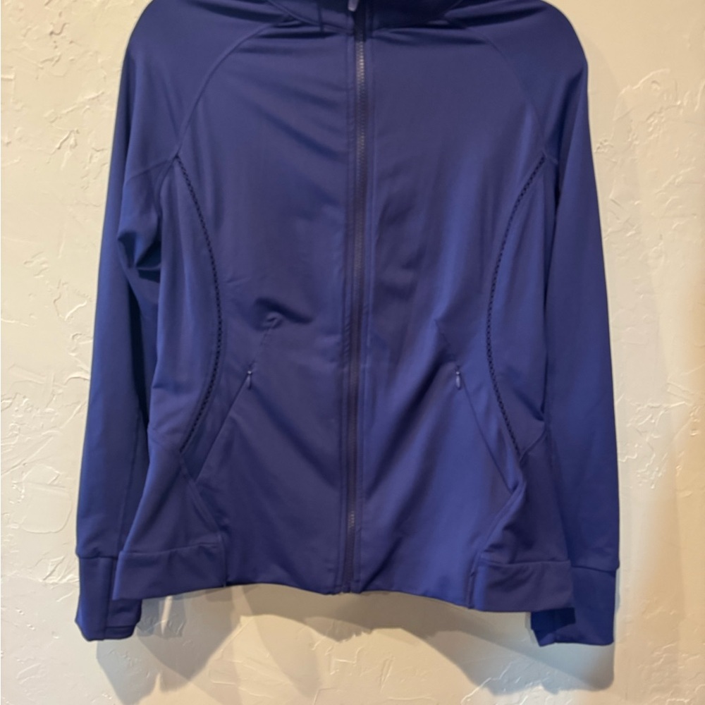 Fabletics Purple Jacket with Relaxed Fit and Long Sleeves